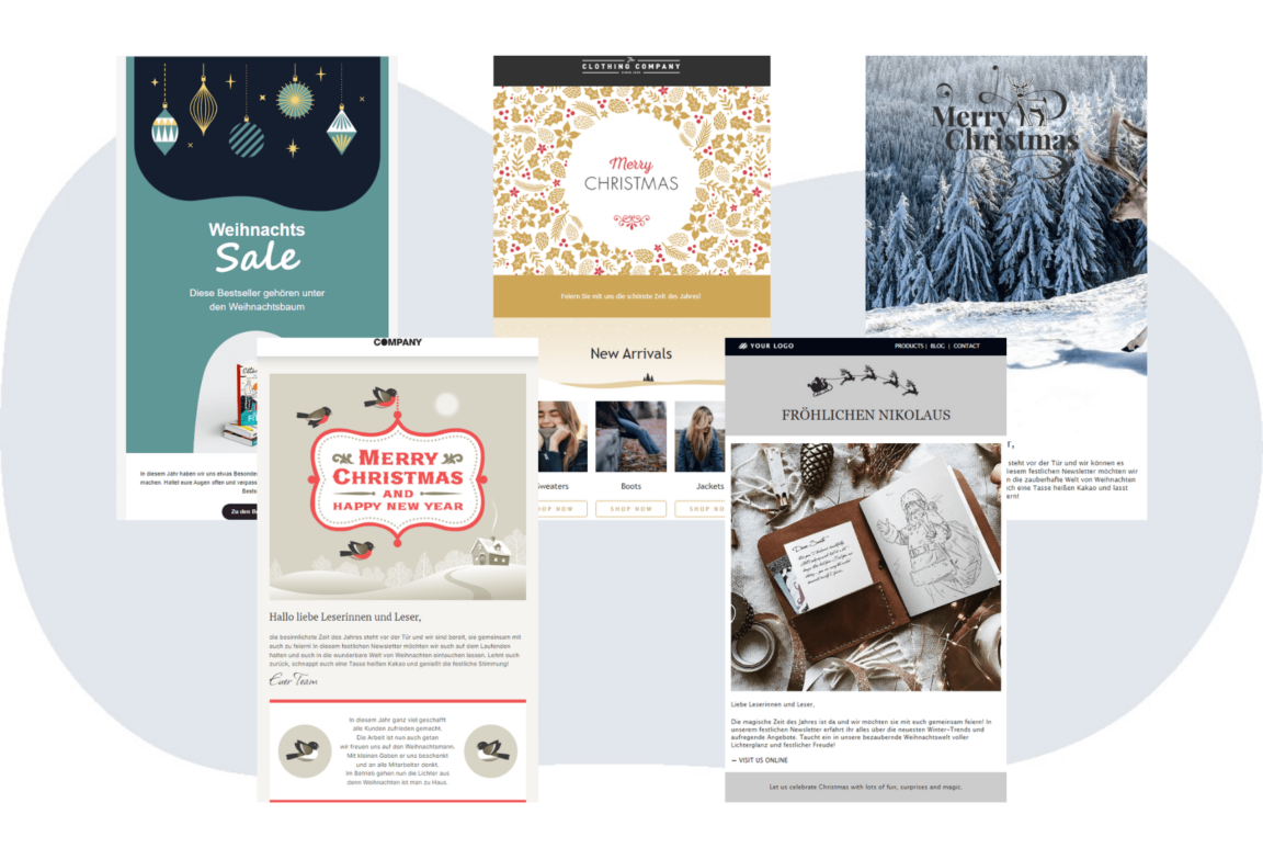 Weihnachtliche Newsletter-Vorlagen