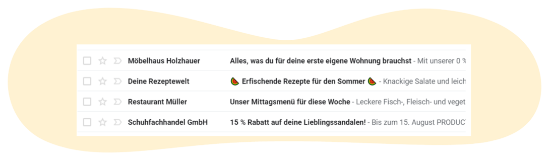 Mit Emojis im Betreff hebt sich Ihr Newsletter von anderen E-Mails im Postfach ab
