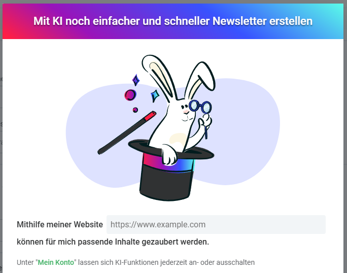 rapidmail KI Betreffzeilen-Vorschläge