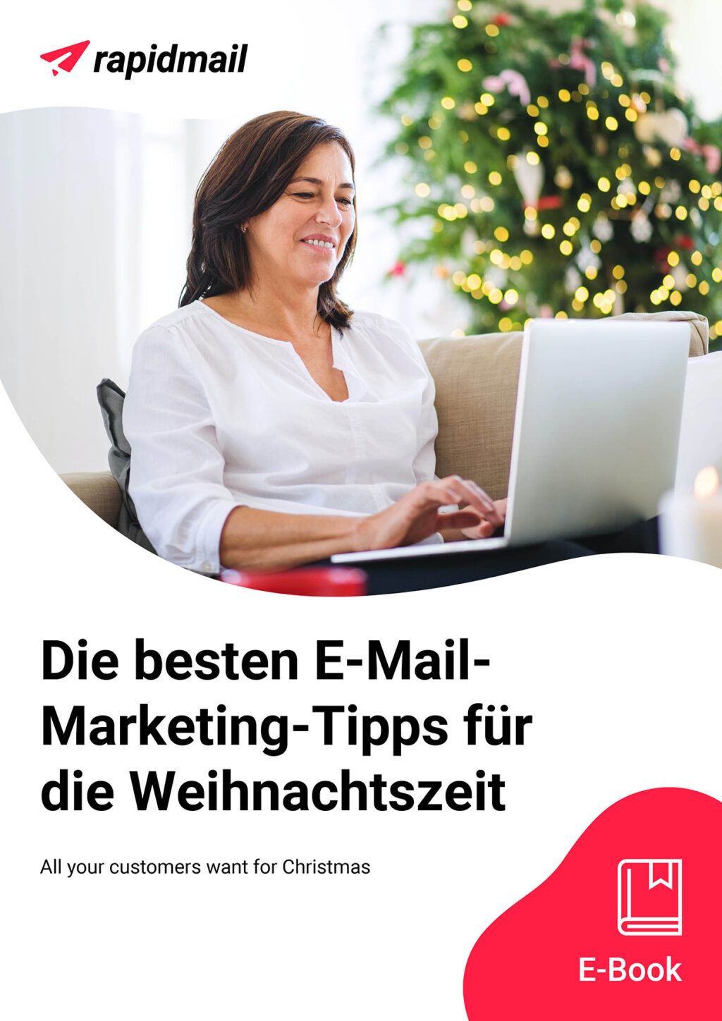E-Book-Cover fÃ¼r weihnachtliches E-Mail-Marketing