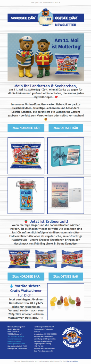 Newsletter-Idee zum Muttertag