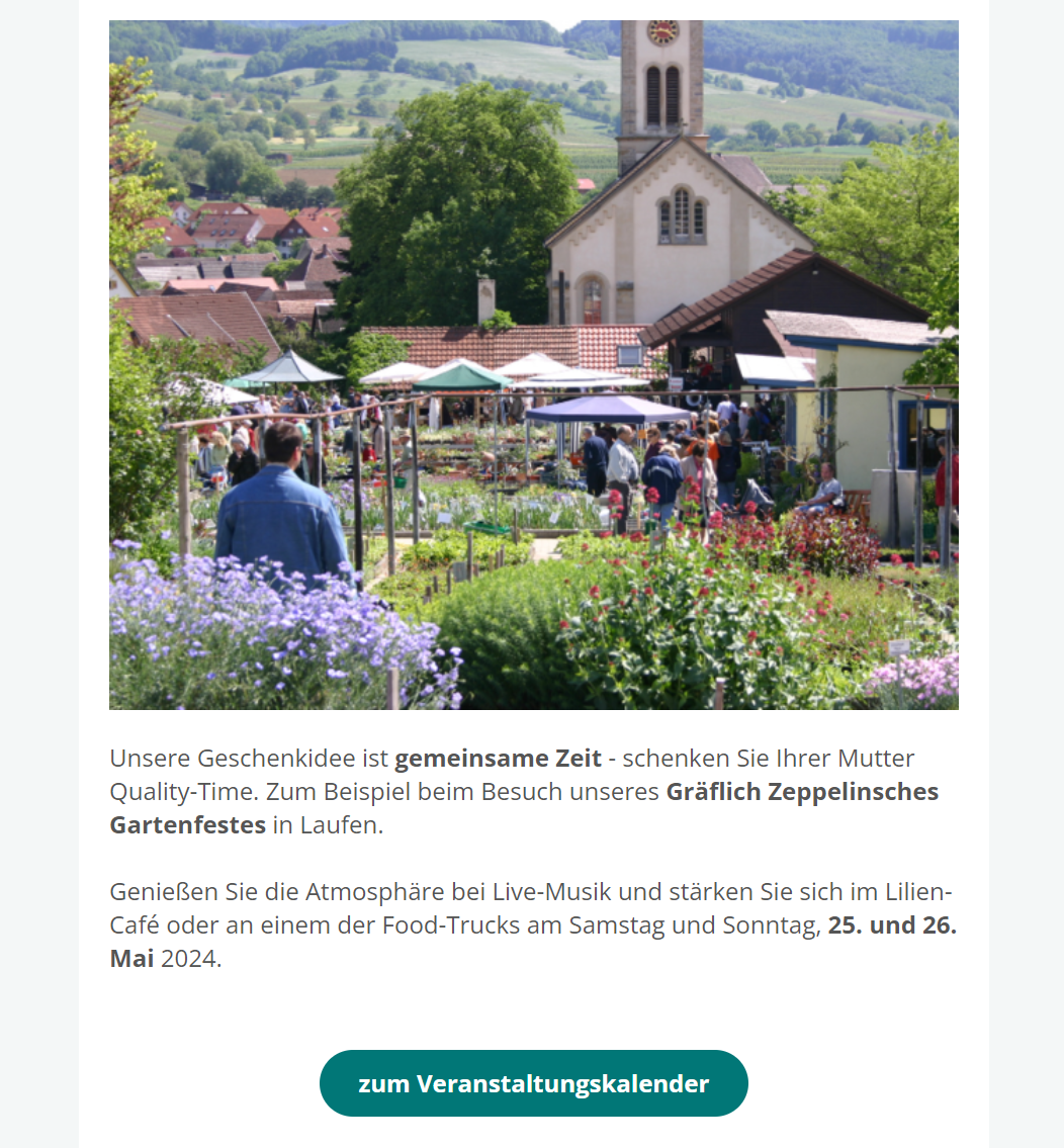 Gelungene Muttertags-Werbung per Newsletter