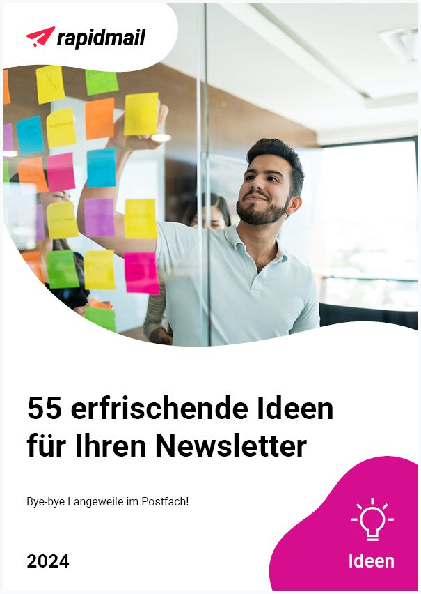 Coverbild der Indeensammlung 55 erfrischende Ideen fÃ¼r Ihren Newsletter
