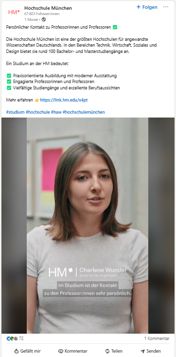 HS München auf LinkedIn