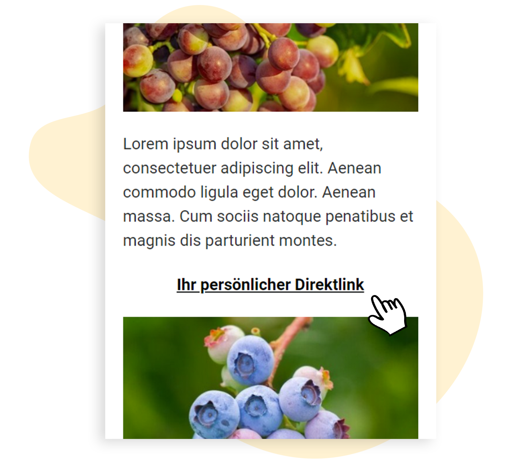 Beispiel eines personalisierten Links, eingebaut in einem Newsletter
