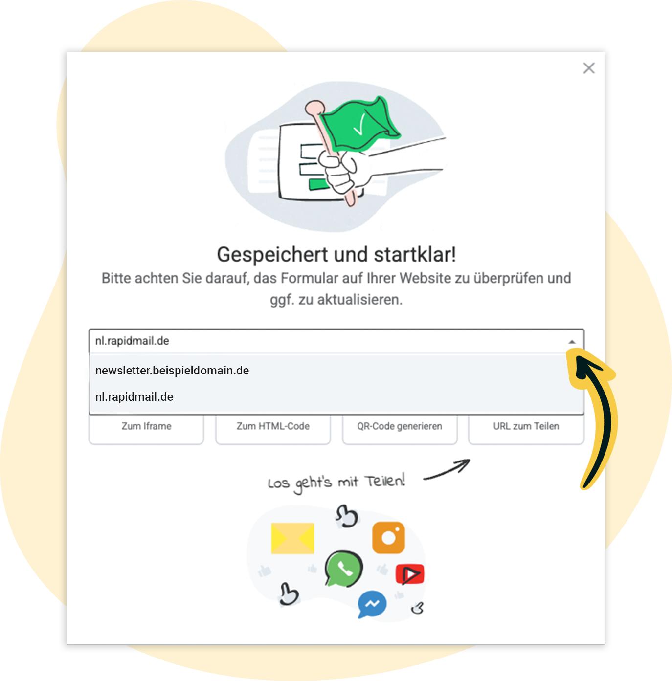 Eigene Tracking-Domain bei Formularen auswählen