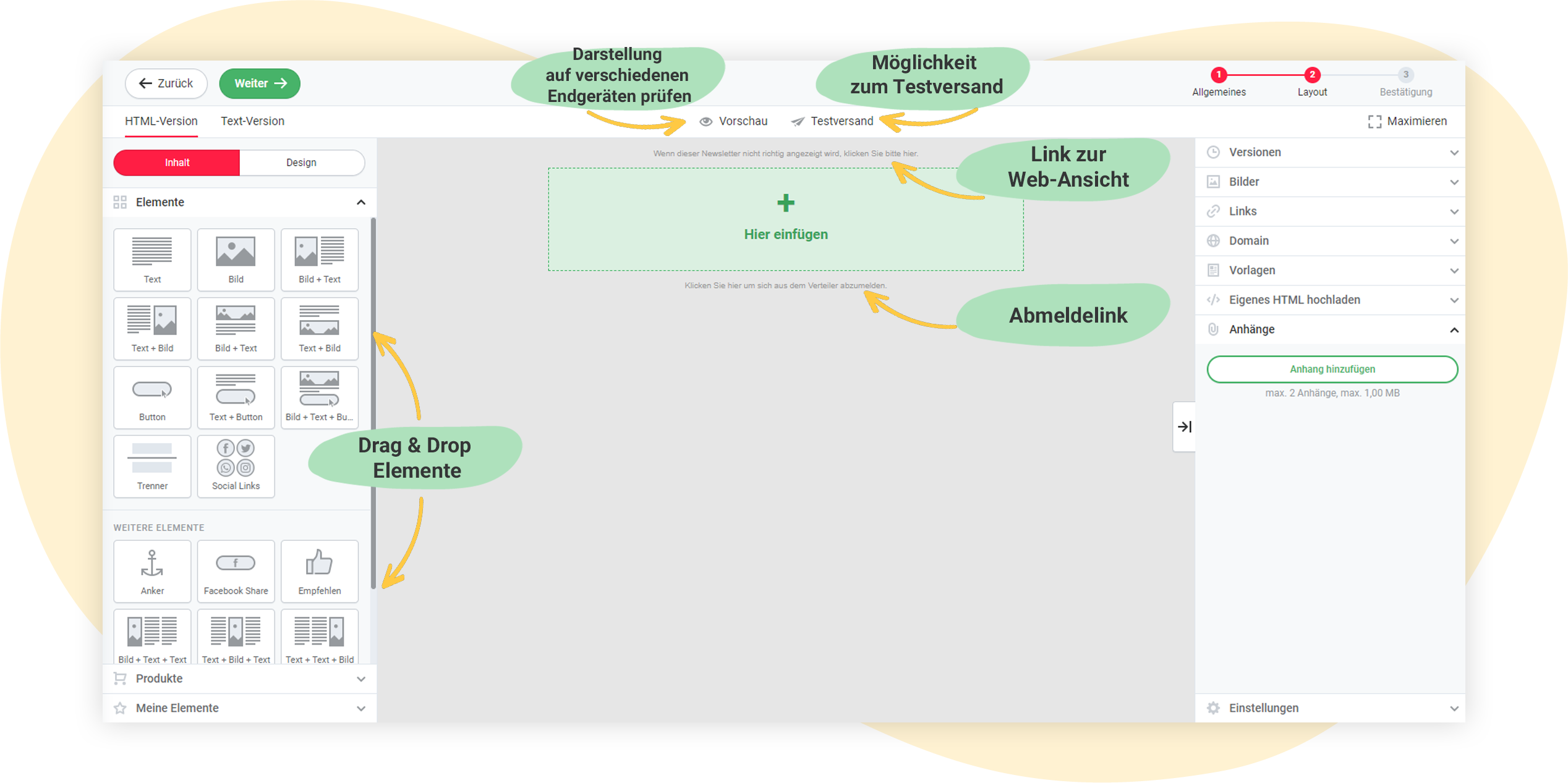 Leeres Mailing bei rapidmail