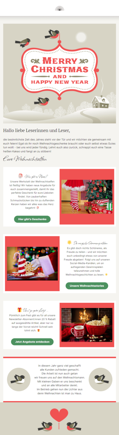 Newsletter-Weihnachtsgrüße