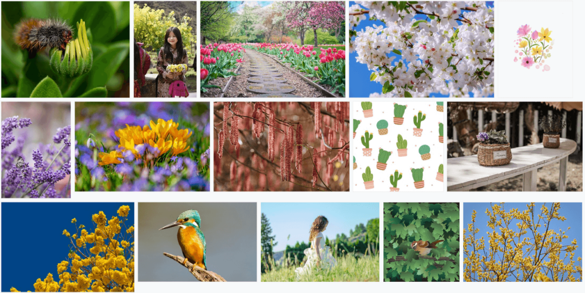 tausenden kostenlosen Bildern für Ihren kreativen Frühlings-Newsletter