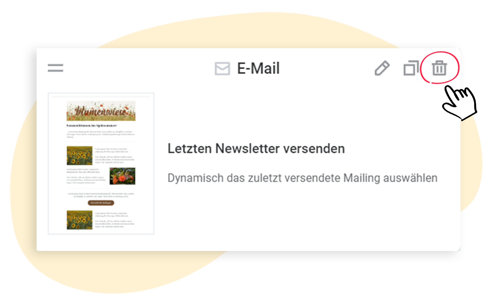 Ein Mailing aus der Automationsserie löschen