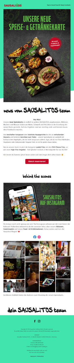 Newsletter Einblick hinter die Kulissen