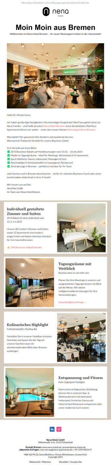Nena Hotels Newsletter
