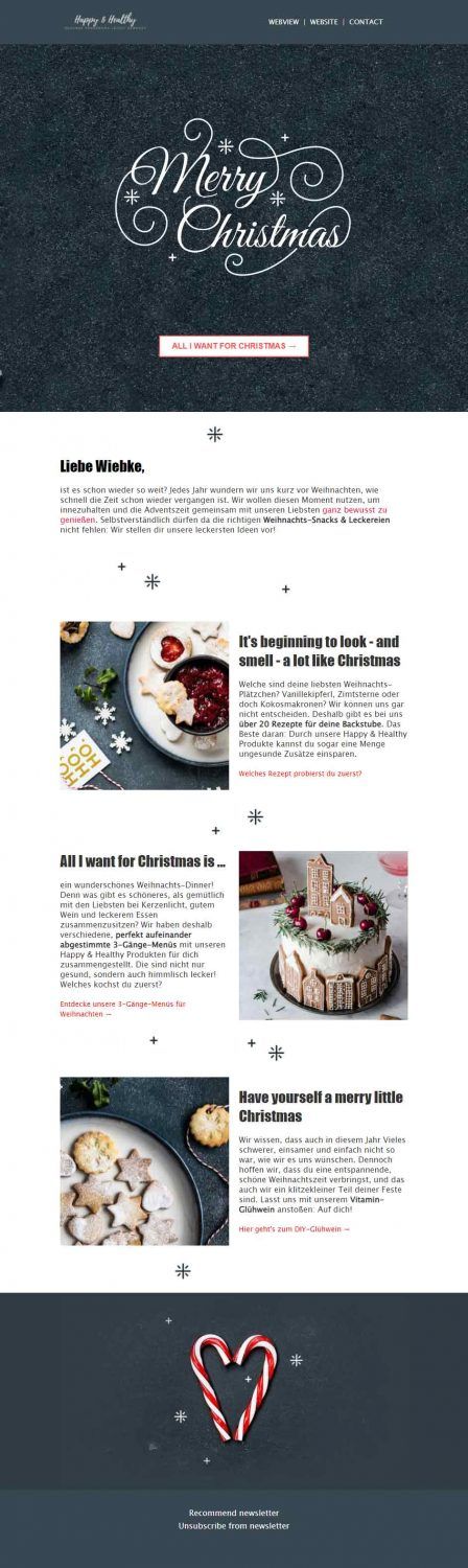 Newsletter-Vorlage Weihnachten