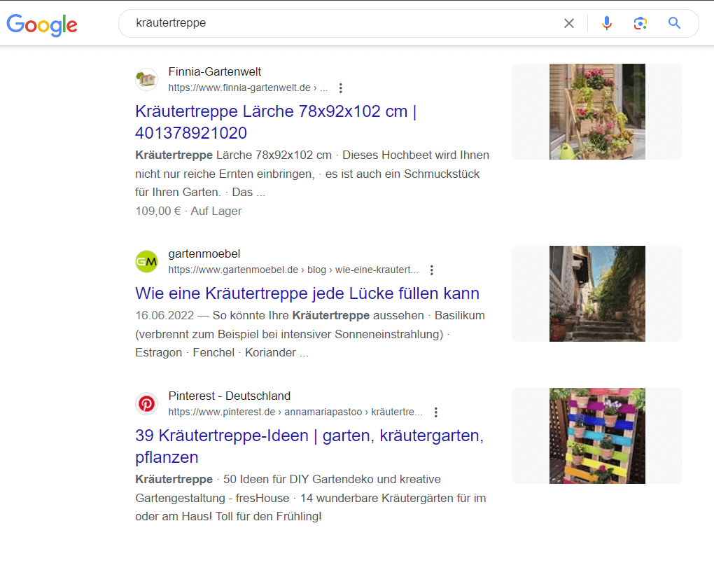 Beispiel für funktionierendes Zusammenspiel aus Content-Marketing und SEO im E-Commerce-Marketing - Platz 2 Ranking in der Google Suchergebnisseite